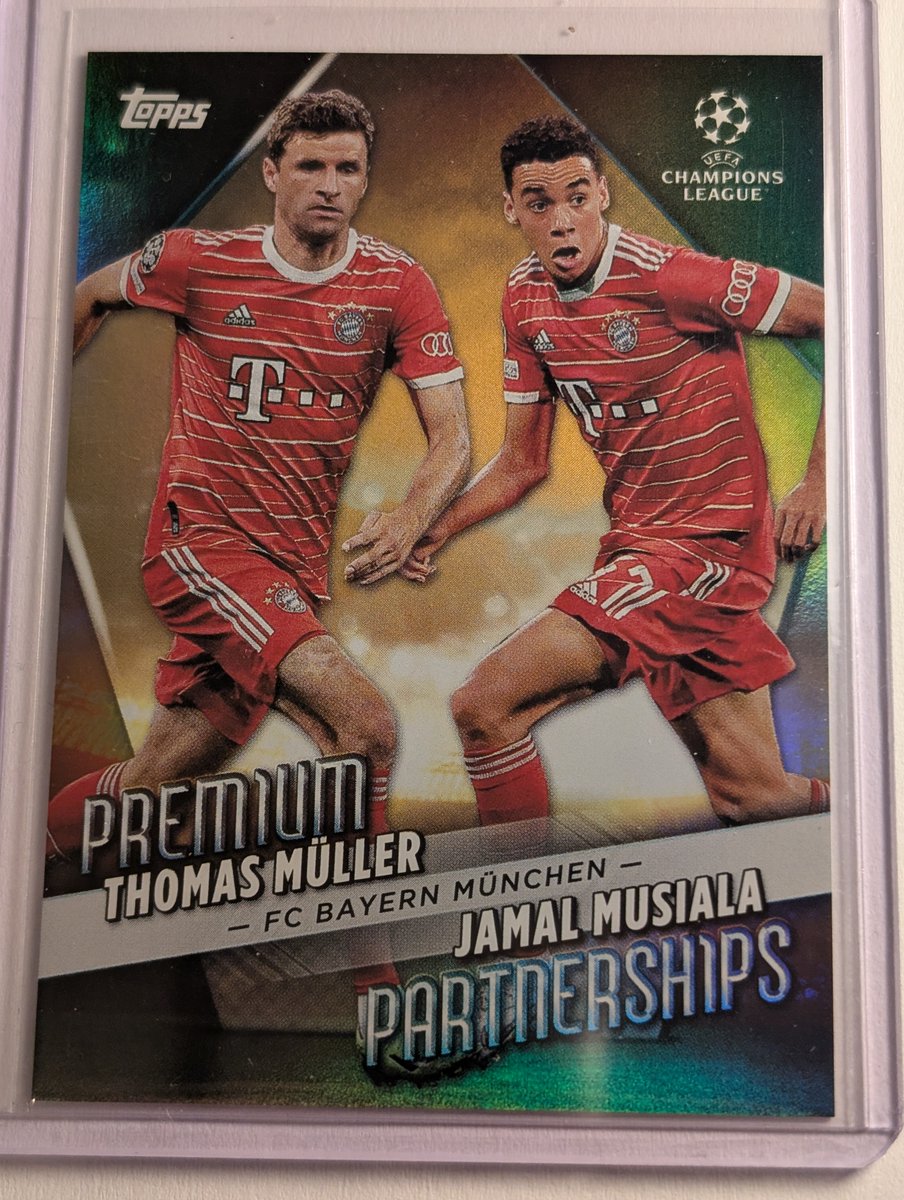 2022-23 Topps UCC Musiala / Muller 
Premium Partnerships

/50

$10

#TSSS
🇺🇸$5 BMWT Shipping
🌍Global Shipping Calculated