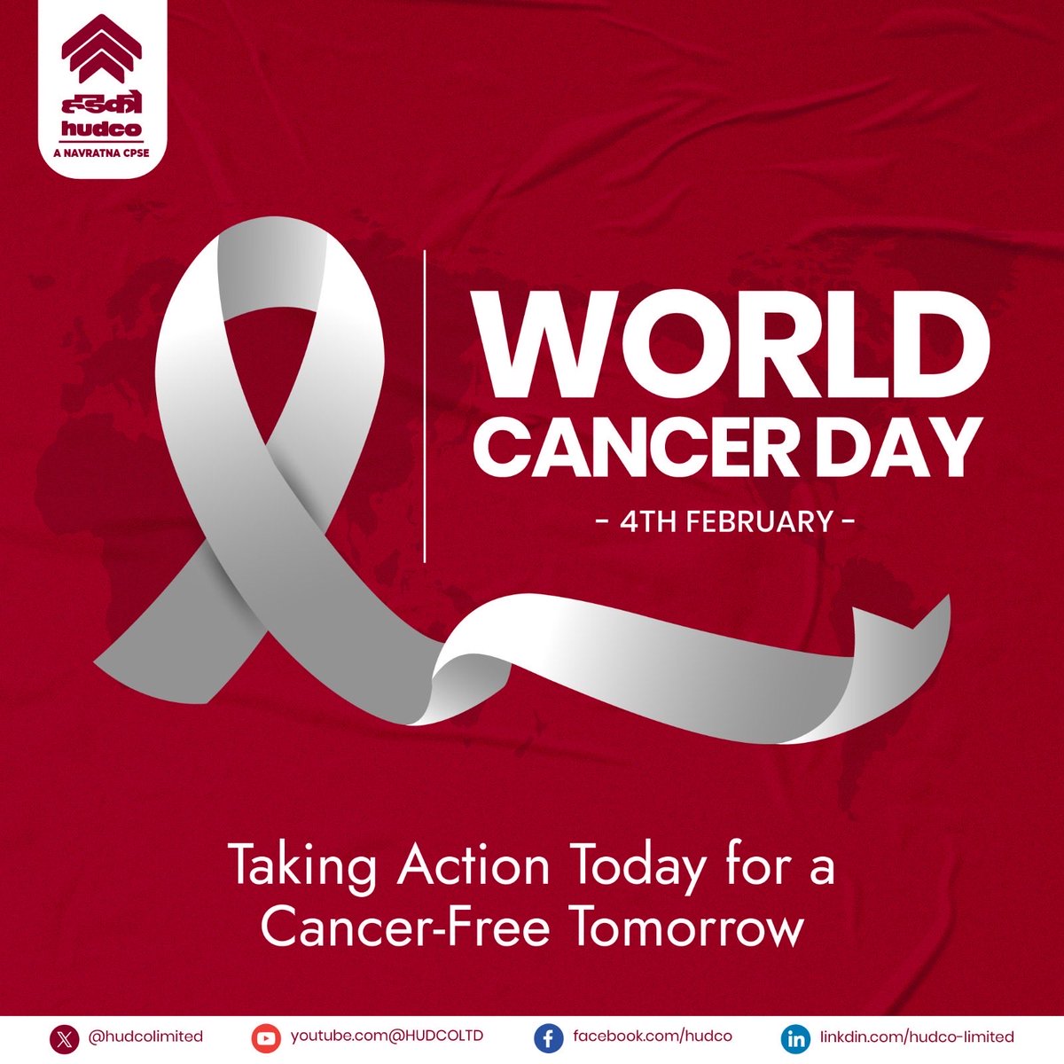 On #WorldCancerDay, HUDCO stands in solidarity with millions battling cancer and reiterates its commitment to strengthening India’s healthcare infrastructure. 

By enabling early detection, promoting preventive healthcare, and supporting accessible, affordable and quality medical