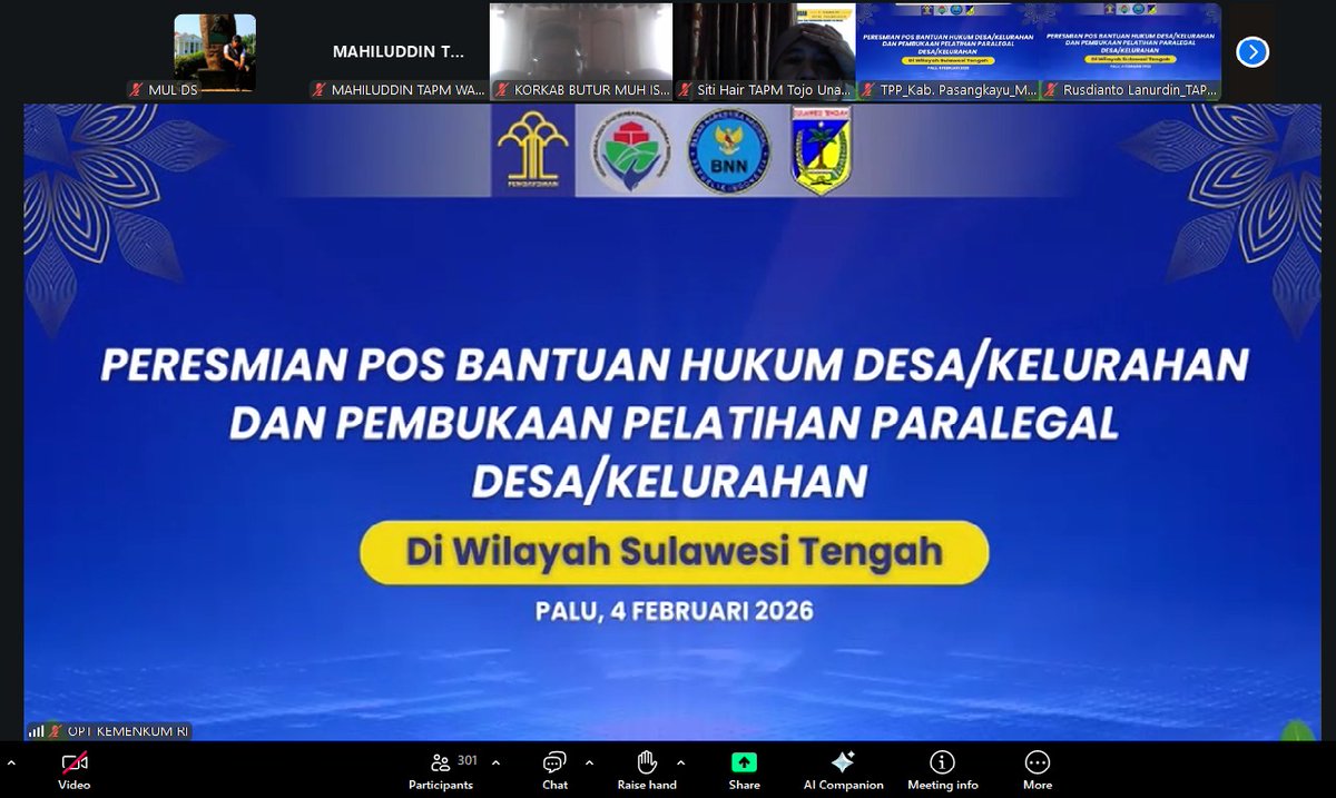 Dsmulya's tweet photo. Peresmian POSBANKUM SULTENG oleh Menteri Desa PDT H. Yandri Susanto SPt, MPd bersama Menteri Hukum RI Dr. Supratman Andi Agtas. SH., MH, Kepala BNN Komjen Pol. Dr (HC) Suyudi Ario Seto, SIK, SH, MSi
#posbankumdesa
#jagadesakita
#TerimakasihPakMenteriDesa
#PendampingDesaHebat https://t.co/12N5EyNwbC