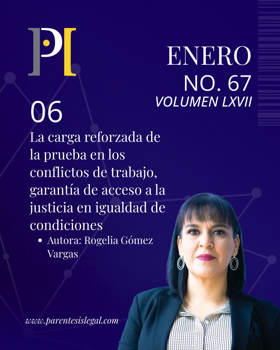 ¿Qué es la carga de la prueba?
¿Aplica igual en el derecho laboral?
¿Qué es la carga reforzada de la prueba? 
¿Qué es motivación reforzada? 
¿Para qué sirve todo esto? 

Nuestra querida <a href="/Rogelia_Gomez/">Rogelia Gómez Vargas</a> nos habla de todo esto en su más reciente artículo 

parentesislegal.com/la-carga-refor…
