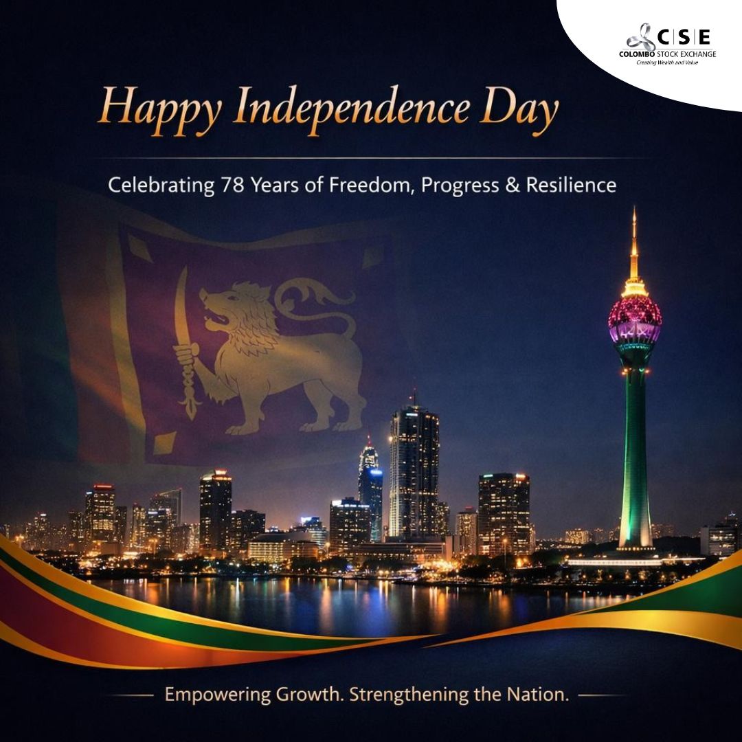 CSE_Media's tweet photo. From struggle to strength, from hope to progress 🇱🇰
Celebrating 78 years of independence and the spirit that unites us all.

Happy Independence Day, Sri Lanka!

#SriLankaPride #CSE #78YearsStrong #UnitedSriLanka #ForwardTogether https://t.co/aUNE1UhiIw