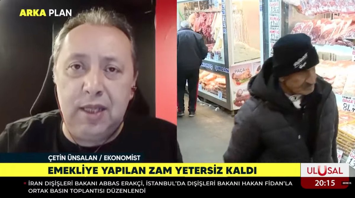 03 Şubat Salı günü Ulusal Kanal'da yayınlanan, Aslı Sevinçhan'ın hazırladığı haber analiz kuşağı Arka Plan için emekliler gerçeğini değerlendirdik. <a href="/ulusalkanal/">Ulusal Kanal</a> <a href="/aslisevinchan/">Aslı</a> <a href="/paraanaliz/">ParaAnaliz</a> <a href="/tuketicipostasi/">Tüketici Postası</a>