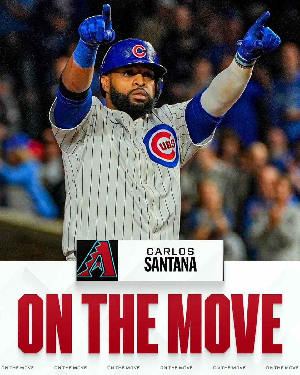 MLB's tweet photo. D-backs, 1B Carlos Santana reportedly agree to one-year deal, per multiple reports including MLB's @SteveGilbertMLB. https://t.co/rjABhLuKMO