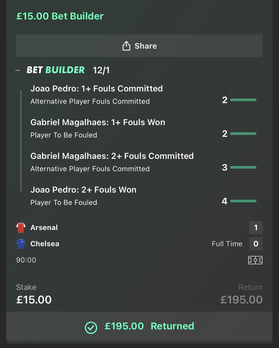 betting_jim's tweet photo. How’s that for a ladder!!🪜 Take a bow Big Gabby &amp; Joao Pedro 🔥💰 https://t.co/mc83VPZnrC