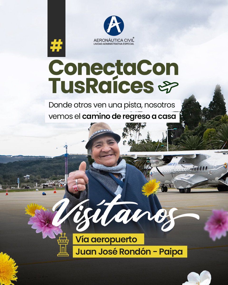 ¡Boyacá ya cuenta con aeropuerto! 
Si tu destino es la tierra de la aguapanela, la ruana y el sombrero, alista maletas y vuela hasta el aeropuerto Juan José Rondón de Paipa. ✈️

Descubre sus paisajes, su cultura y la calidez de su gente. #ConectaConTusRaíces