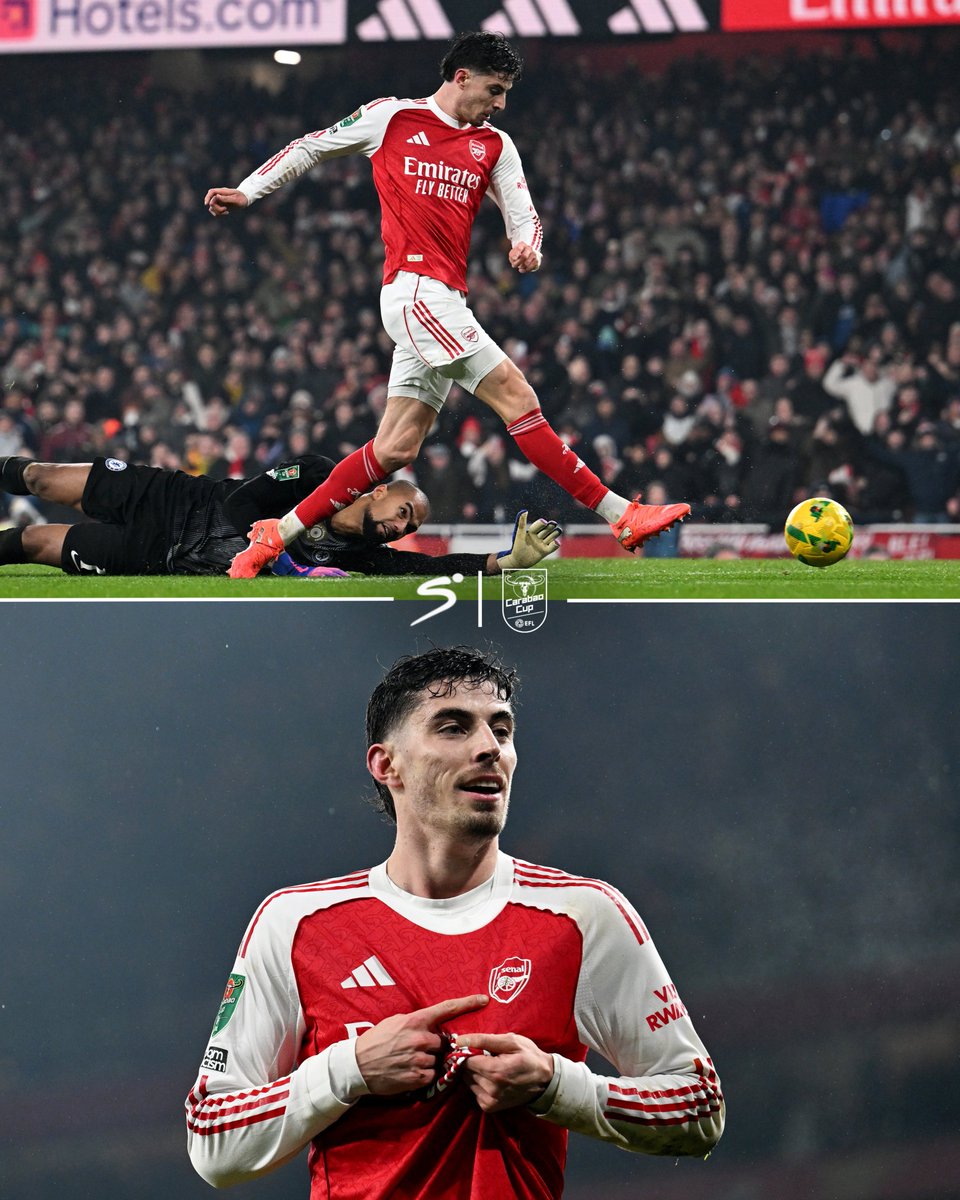 Kai Havertz punches Arsenal's ticket to Wembley 😤🔴

#SSFootball | #CarabaoCup