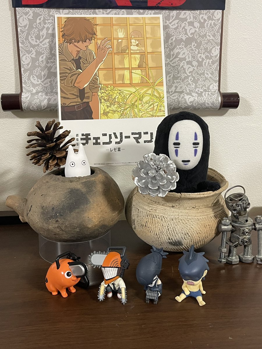 nao3hachi3's tweet photo. ポチタのしっぽを押すとチェンソーが動くんだけど安心してください！切れ味ほぼゼロです😆

#チェンソーマンレゼ編
#IRISOUT
#米津玄師 https://t.co/45RiakIATx