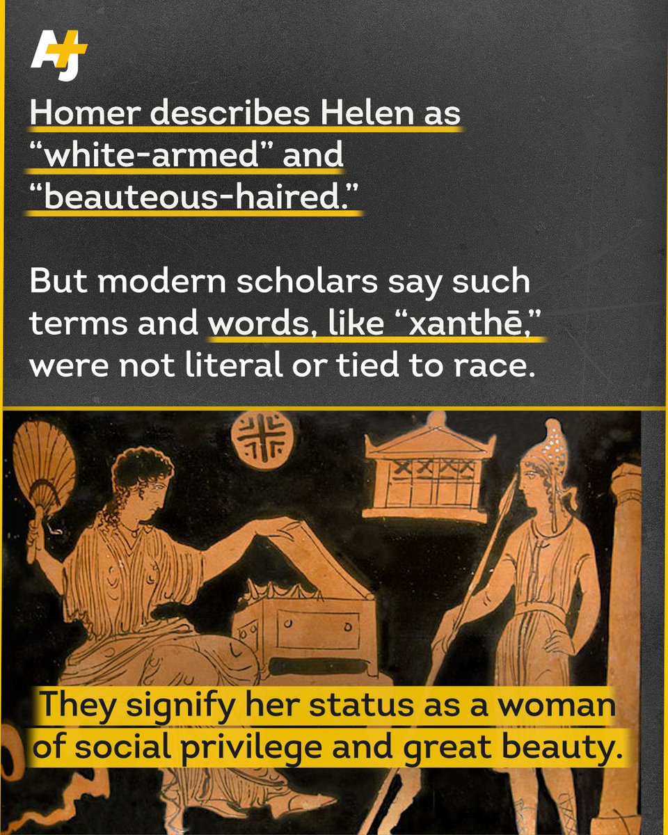 ajplus's tweet photo. Lupita Nyong’o is facing racist backlash over rumors she will play Helen of Troy. 

Reminder: Helen of Troy is a mythological character who hatched from an egg. https://t.co/K9lcfC0vnq