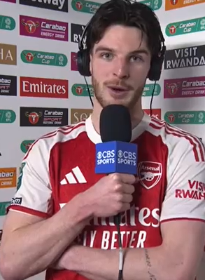 VipArsenal's tweet image. Declan Rice on Mikel Arteta:

"Our manager here has total control in everything. from bottom to top of the football club. Everyone listens to him. You can't step out of line. 

We all trust his work." [CBS]