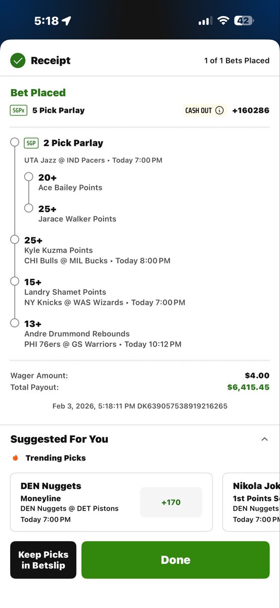 RodsPicks's tweet photo. I COOKED ‼️‼️‼️ NBA Lotto 🤑 
like + follow if tailing https://t.co/y0GZp7ex1q