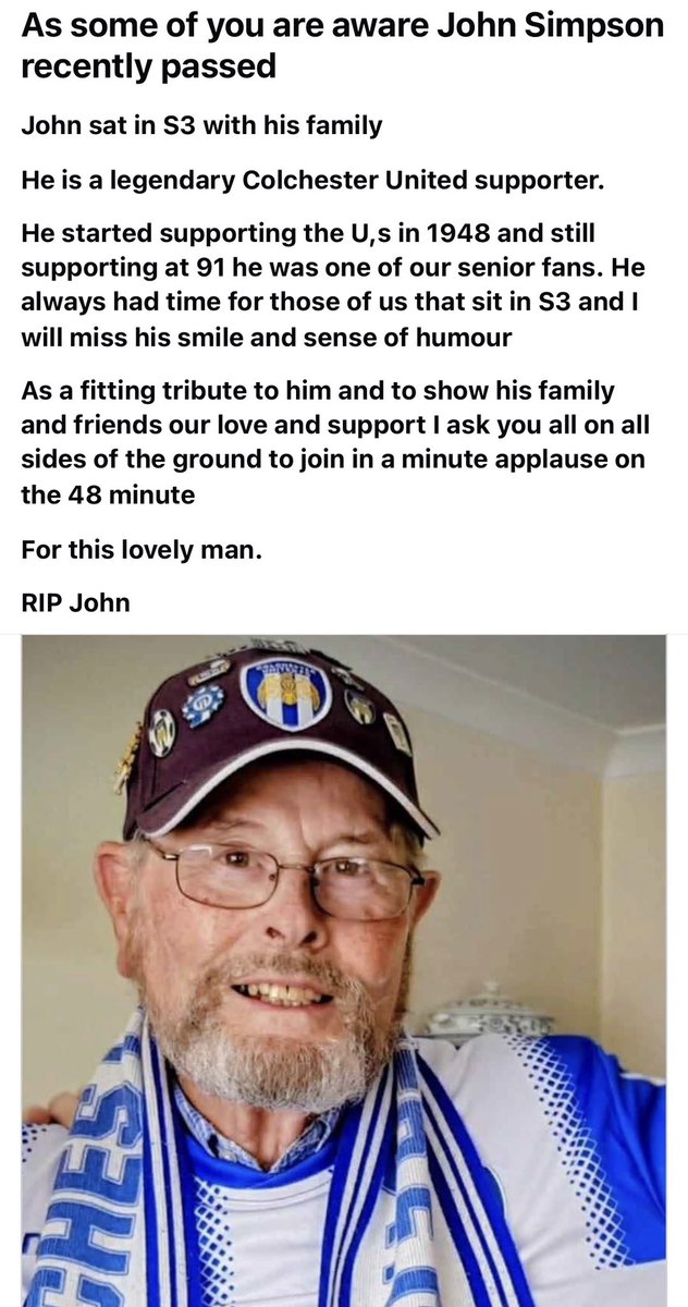 RyanMann15's tweet photo. Saw this on Facebook let’s get this shared and let’s pay a lovely tribute to John on Saturday in the 48th minute  #colu https://t.co/mDLW7Bknw9