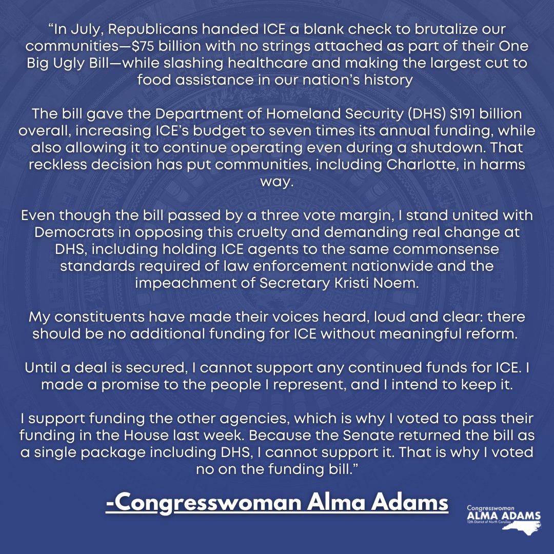 Rep. Alma S. Adams, Ph.D. tweet media