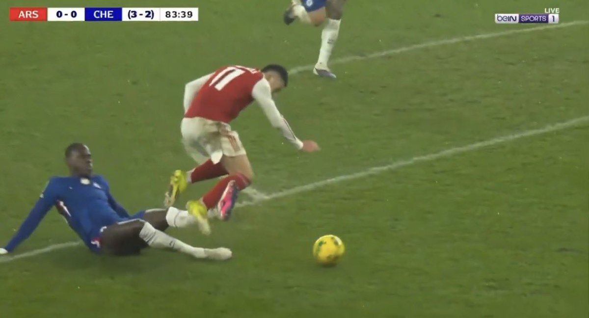 “VAR Decision: Trevor Chalobah’s foot made a natural movement.”