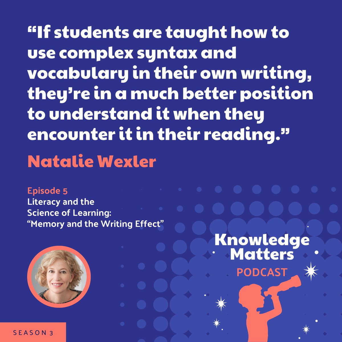 We are ✌️days away from our webinar about literacy + the #scienceoflearning!

Join us Thurs. at 12 PM ET to hear panelists <a href="/natwexler/">Natalie Wexler</a> <a href="/dylanwiliam/">Dylan Wiliam</a> + <a href="/Doug_Lemov/">Doug Lemov</a> discuss:

🧠memory
🗣️vocabulary
📖fluency 
📝writing
🔄retrieval practice 

and more!

Register us06web.zoom.us/webinar/regist…