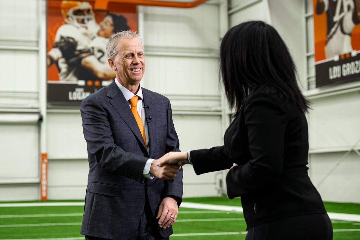 Browns's tweet photo. a busy first day in front of the media for our new HC 🙌 https://t.co/wGEPs21SVU