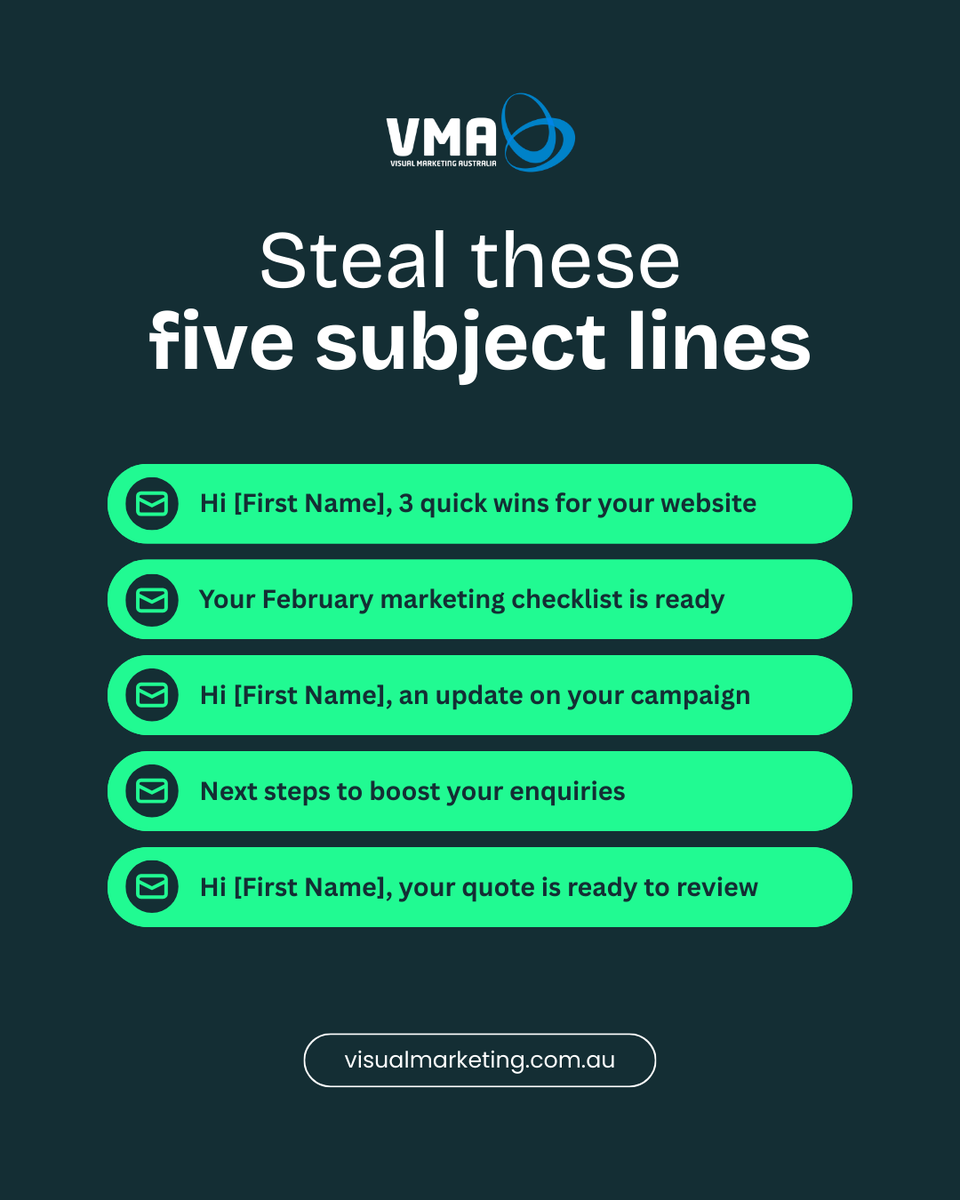 visualmarkting's tweet photo. Better subject lines = higher open rate 📈

Keep it short, make it specific, and lead with the outcome.

#emailmarketing #marketingtips #digitalmarketing https://t.co/stoitUYpqe