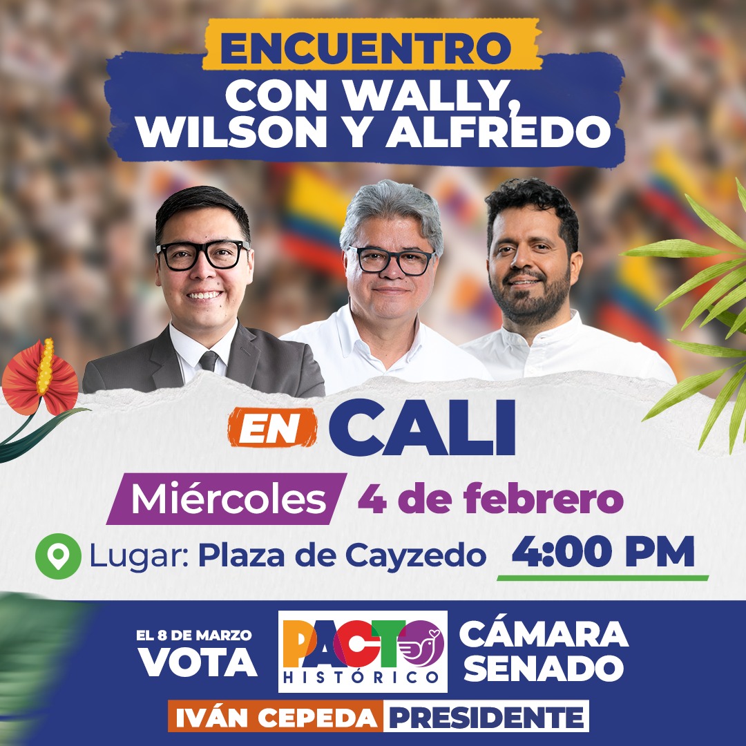 Este 4 de febrero nos vemos nuevamente en las calles. El CNE no podrá borrar al PACTO. 4 p.m, Plaza Cayzedo