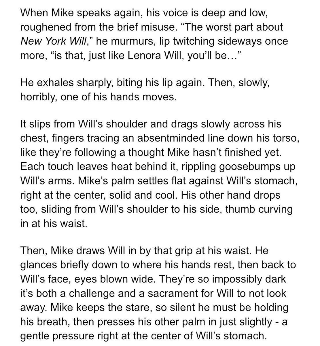 onthatdizzyedge's tweet photo. epilogue #byler snippet that i wrote right after the finale and thought was scandalous… oh u sweet innocent angel https://t.co/X1vtoCsAyg