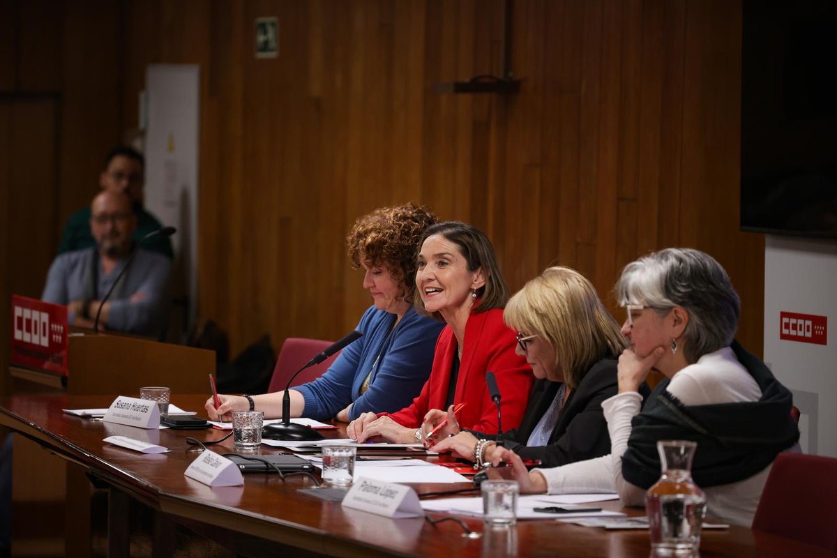 Desde el <a href="/psoe_m/">PSOE Madrid</a> hemos asistido acto y escuchado a las secretarias generales de <a href="/UGTMadrid/">UGT Madrid</a> , <a href="/CCOOMadrid/">CCOO de Madrid</a> y a <a href="/MarotoReyes/">Reyes Maroto</a> en la presentación de la Agenda del cambio por un Madrid más justo e igualitario.