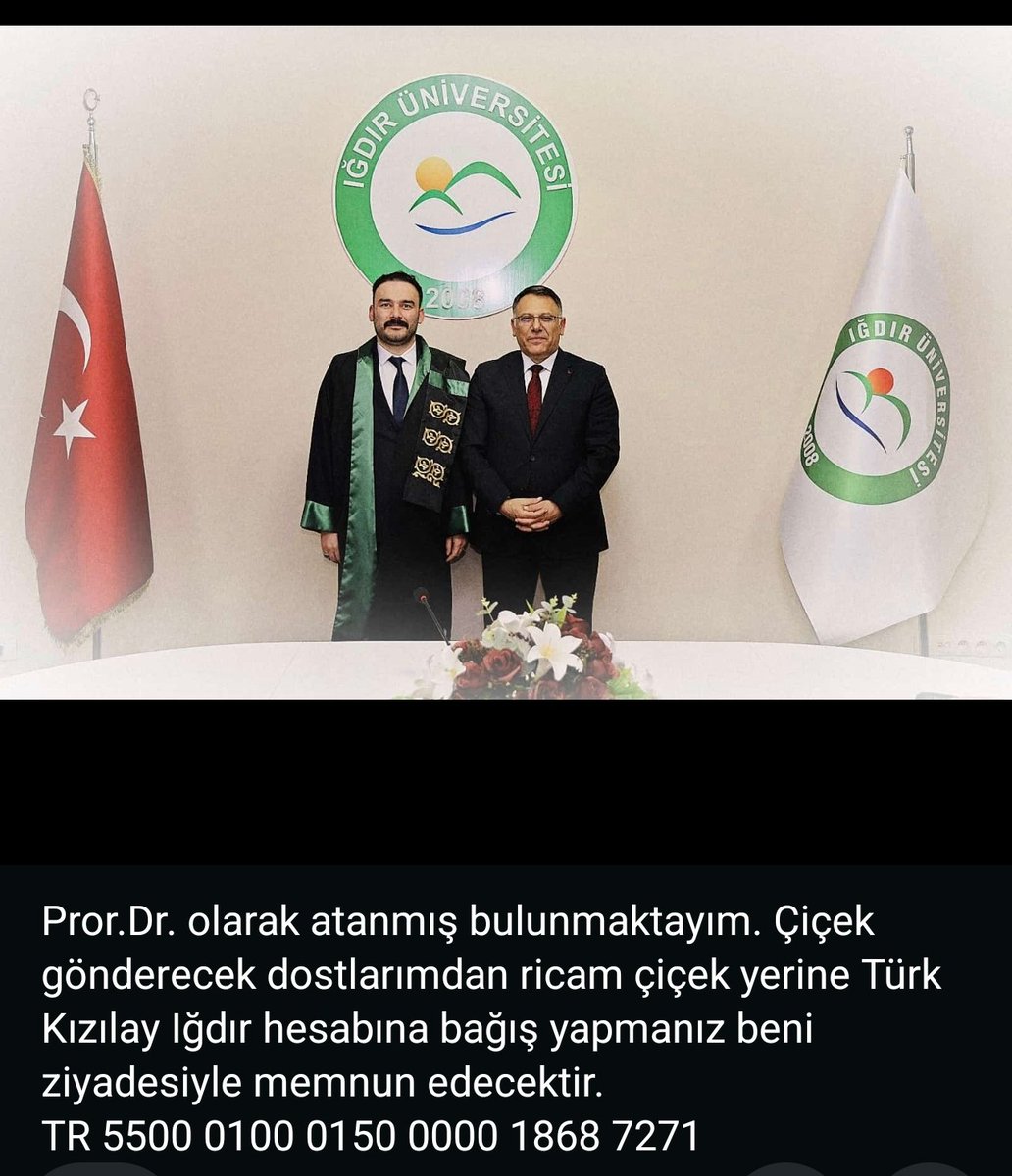 aliihsanatalayy's tweet photo. Prof. Dr. Olarak atanmış bulunmaktayım telefonla arayan, mesaj atan, ziyaretime gelen tüm dostlarıma sonsuz teşekkürlerimi sunarım... @igdir_uni @Kizilay #herdaimkizilay #kizilay #igdir #yozgat @KizilayKurumsal @Kizilayigdir https://t.co/HG0wP3PKuA