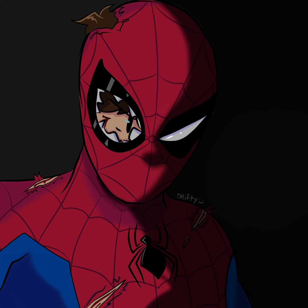“Enough Jokes.” 🕷️ 

whoever he’s looking at is FUCKED 

#digitalart #spiderman