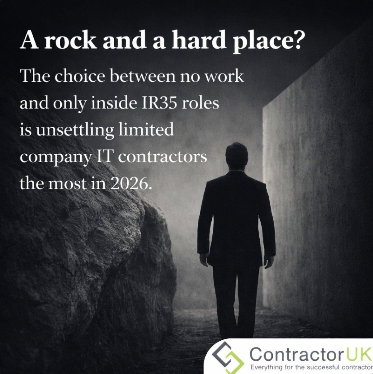 IT contractors are being forced into an impossible choice in 2026.

No work at all — or only Inside IR35 roles.

A new Qdos study, based on polling 600 freelancers and echoed by contractors speaking to ContractorUK, shows the off-payroll working rules remain the number one