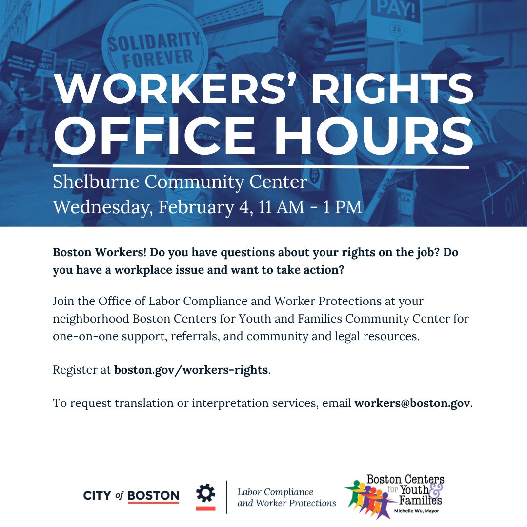 Worker Empowerment Cabinet - City of Boston tweet media