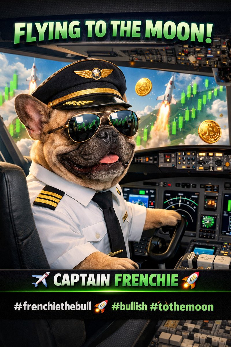 vokorie362's tweet image. Designing the narrative. Flying the vision. ✈️
FrenchieTheBull is more than a character — it’s a brand in motion.
Clear direction. Bullish momentum. Community-driven.
Captain Frenchie. Up only. 🚀
#FrenchieTheBull #Web3Design #BullishNarratives