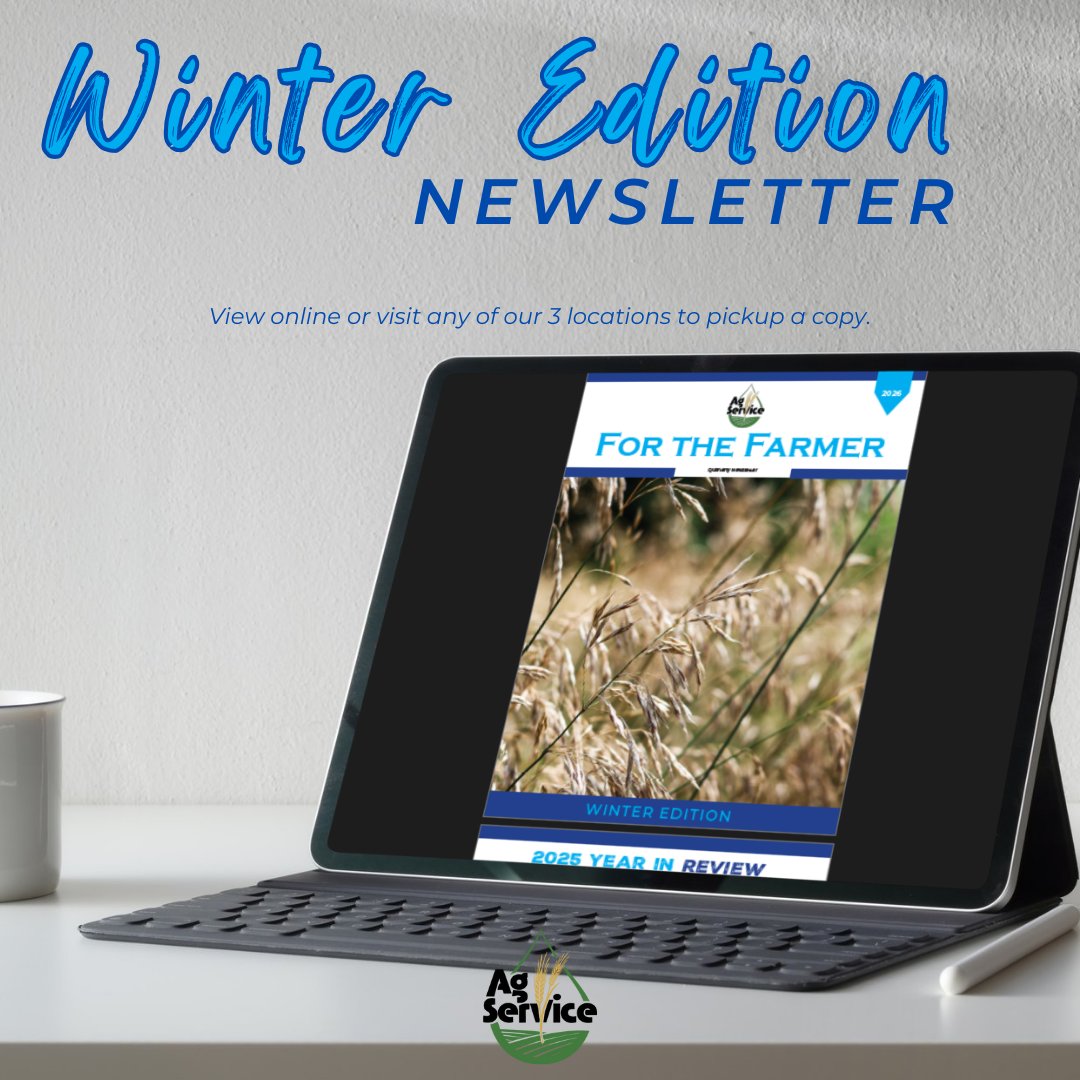 AgServiceInc2's tweet photo. The Winter Edition of our newsletter is avaliable now! You can view it by clicking on the link below. Or stop by to pick up a copy!
📷https://t.co/tGiBwWy1os
#AgServiceInc #ForTheFarmer #WinterNewsletter https://t.co/2DYpNMGx2l