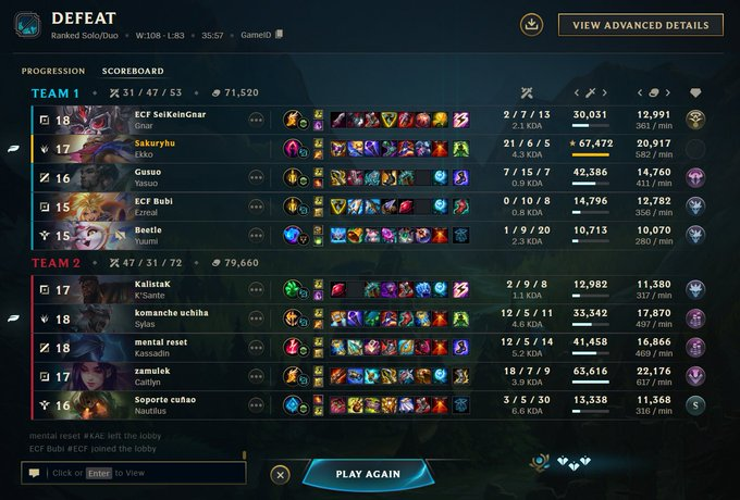 Sakuryhu's tweet photo. ggwp ? @Elyoya_LoL https://t.co/Cu679Lx6wr