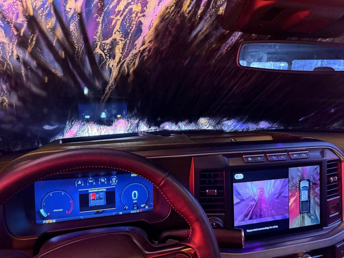 POV: Car wash in the F-350 Platinum got a little too psychedelic. #FordF350