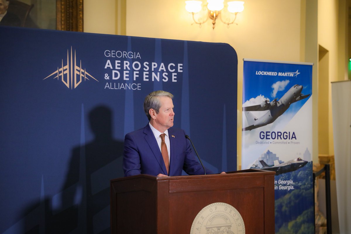 GovKemp's tweet photo. Today was @GeorgiaAero Day at the State Capitol! Grateful for the dedicated Georgians who support our state's top export category, and for the men and women who serve and utilize Georgia-made products to keep our nation protected. https://t.co/SSOjWFJxiT
