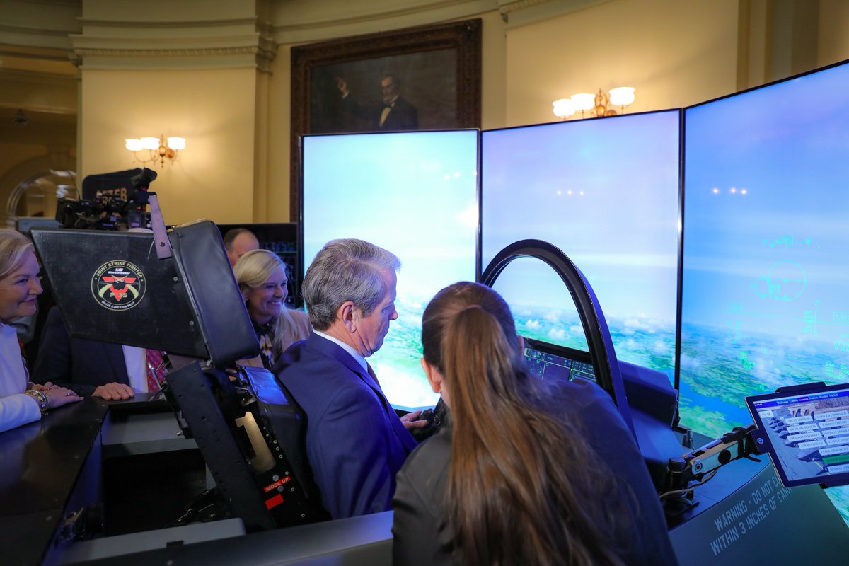 GovKemp's tweet photo. Today was @GeorgiaAero Day at the State Capitol! Grateful for the dedicated Georgians who support our state's top export category, and for the men and women who serve and utilize Georgia-made products to keep our nation protected. https://t.co/SSOjWFJxiT