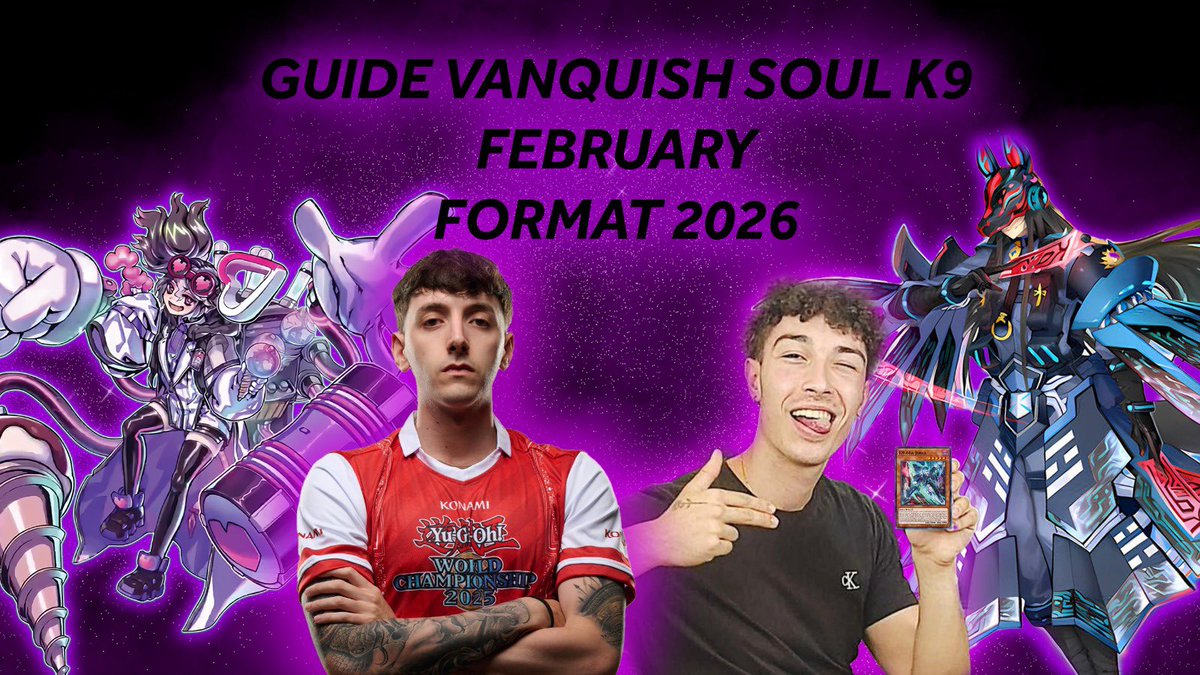 New Vanquish Soul K9 guide including deck analysis, side patterns, matchup analysis, and continuous updates.
If you want to play Vanquish Soul, especially for the 300th YCS, this guide is definitely for you. I’m sure of it.

metafy.gg/guides/view/va…