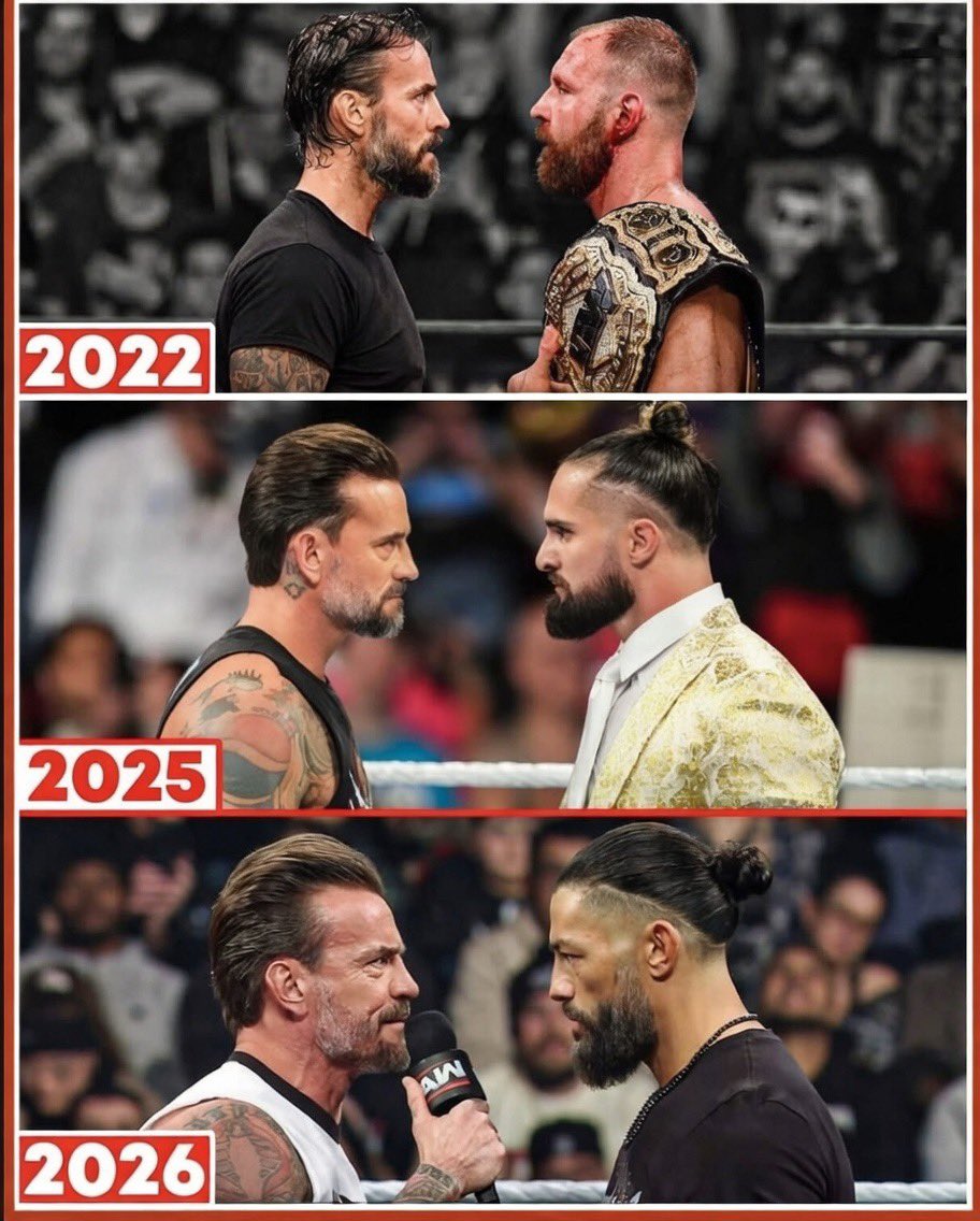 2022: ذا لوناتيك فرينج ✅
2025: ذا فيجنري ✅
2026: ذا ترايبال تشيف ⏱️

2022: The Lunatic Fringe ✅
2025: The Visionary ✅
2026: The Tribal Chief ⏱️

سي إم بانك الآن في مهمة مطاردة كلاب العدالة 🔥