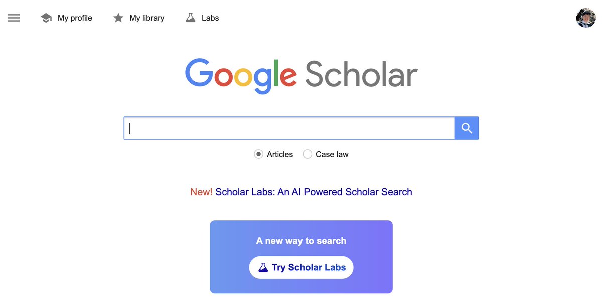 _daichikonno's tweet photo. Google Scholarに「Scholar Labs」という新機能が登場していますね！

-自然言語で論文を検索できる
-簡単な要約あり
-Google Scholarがベースとなっているのでハルシネーションなし

と、素晴らしい機能でした！

生成AIを活用した論文検索は、今後これが主流になりそうです！！ https://t.co/lqRnMIA8t7