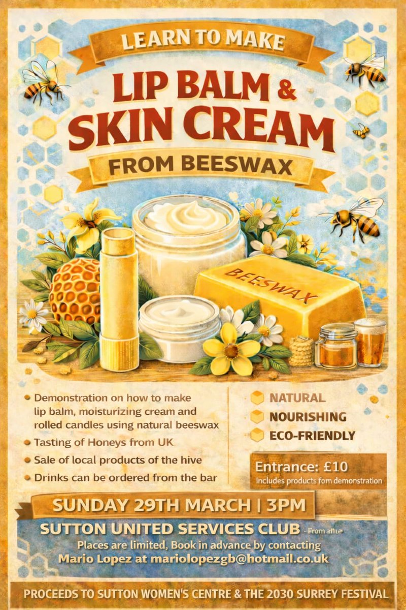 An interesting afternoon with Beekeepers making lip balms, hand creams and rolled candles