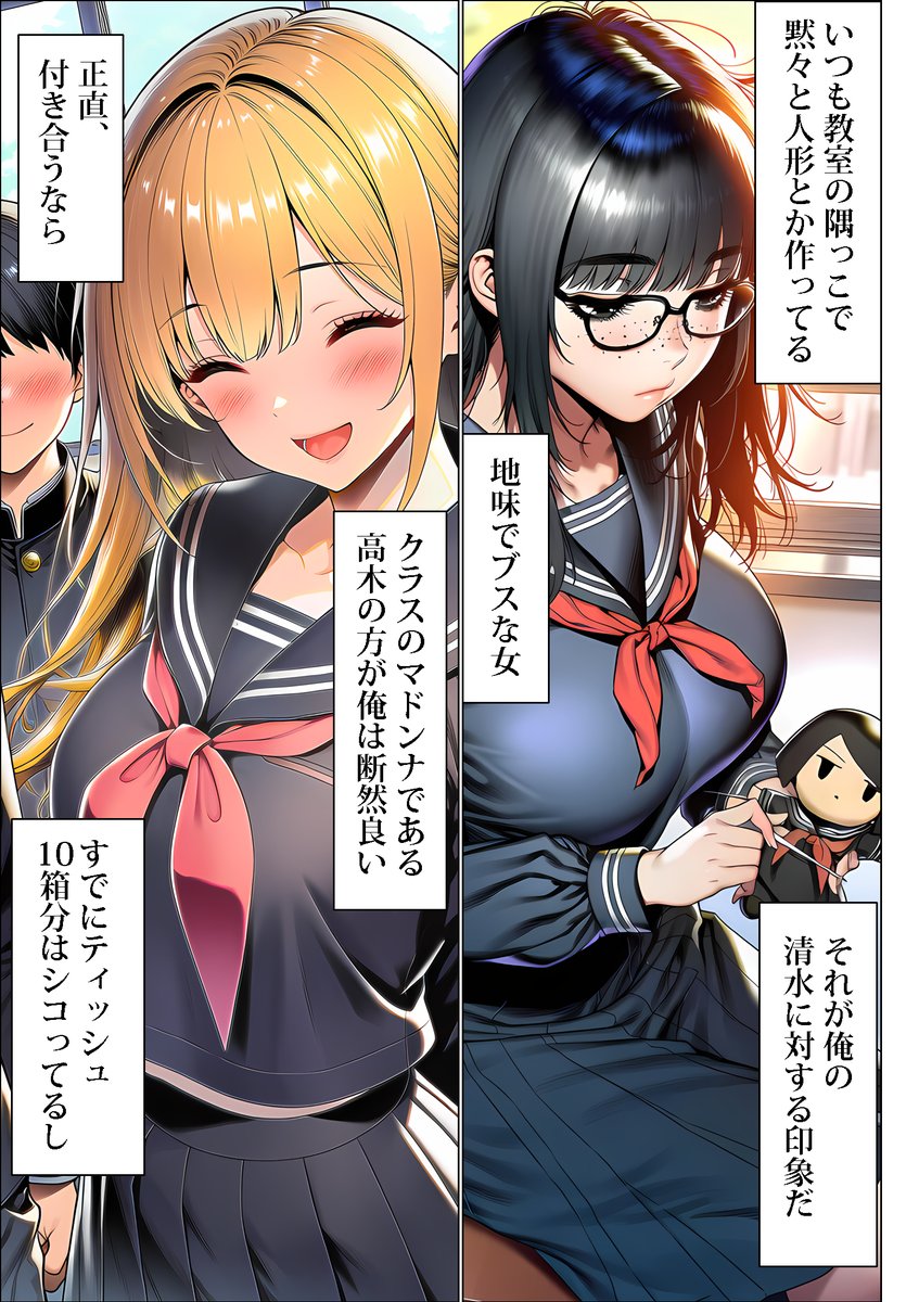 罰ゲームで地味ブスに嘘告白したら、孕ませちゃって結婚することになった(夜あくび小隊)｜無料エロ漫画試し読み