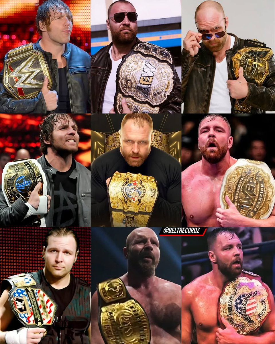 جون موكسلي هو المصارع الوحيد الذي حمل:

#WWE
بطولة العالم
بطولة بين القارات
بطولة الولايات المتحدة

#AEW
بطولة العالم
البطولة الدولية
البطولة القارية

#IWGP
بطولة العالم
بطولة بين القارات
بطولة الولايات المتحدة