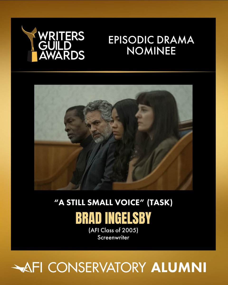 AmericanFilm's tweet image. ✍️ Congratulations to our 2026 Writers Guild Awards nominees! 

#AFIAlumni #AFIConservatory #WGAAwards #Screenwriting
