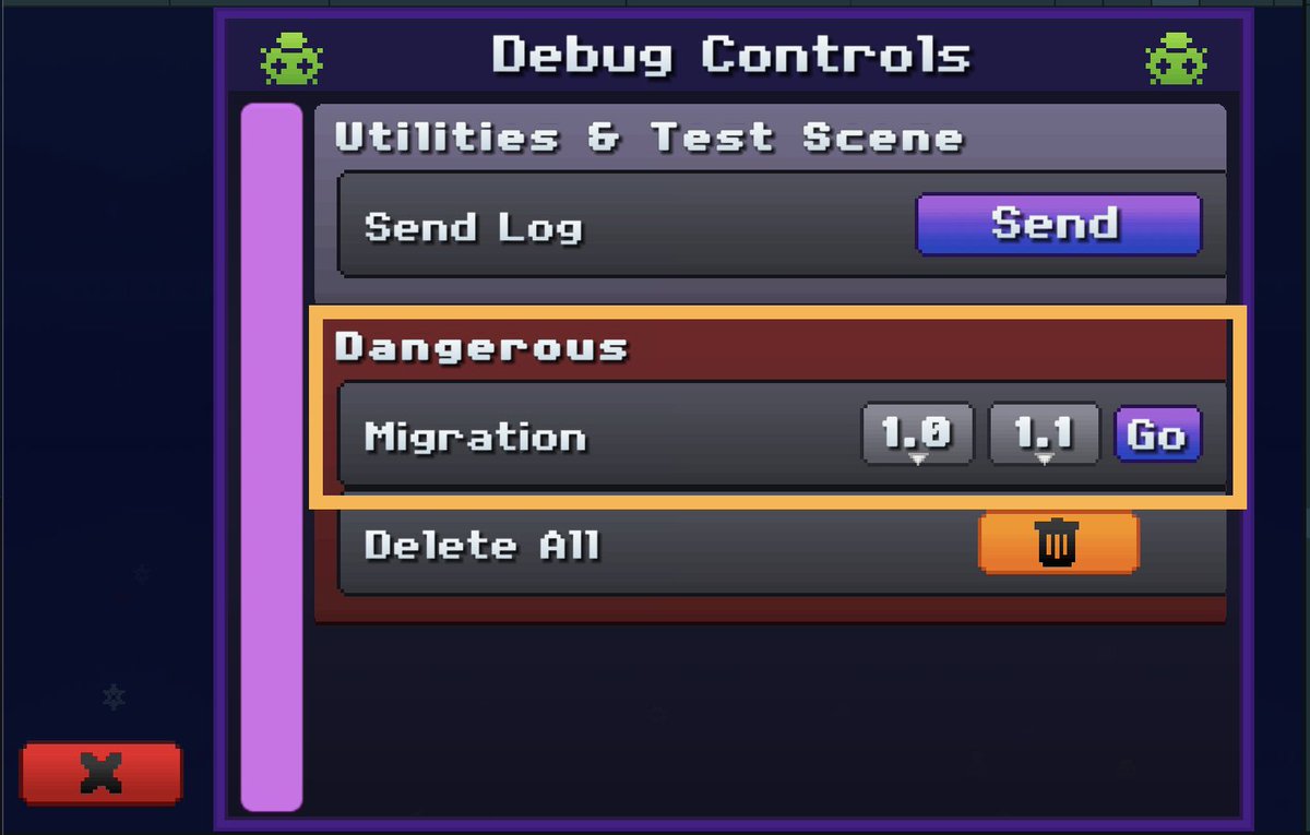 YotesMark's tweet image. REJOICE! For all Saved Files shall now survive the approaching update... ☁️➡️📦

Basically, we coded a thing so nobody's save data gets scrapped or corrupted when the DLCs drop.  #UnityDev #gamedev #debug