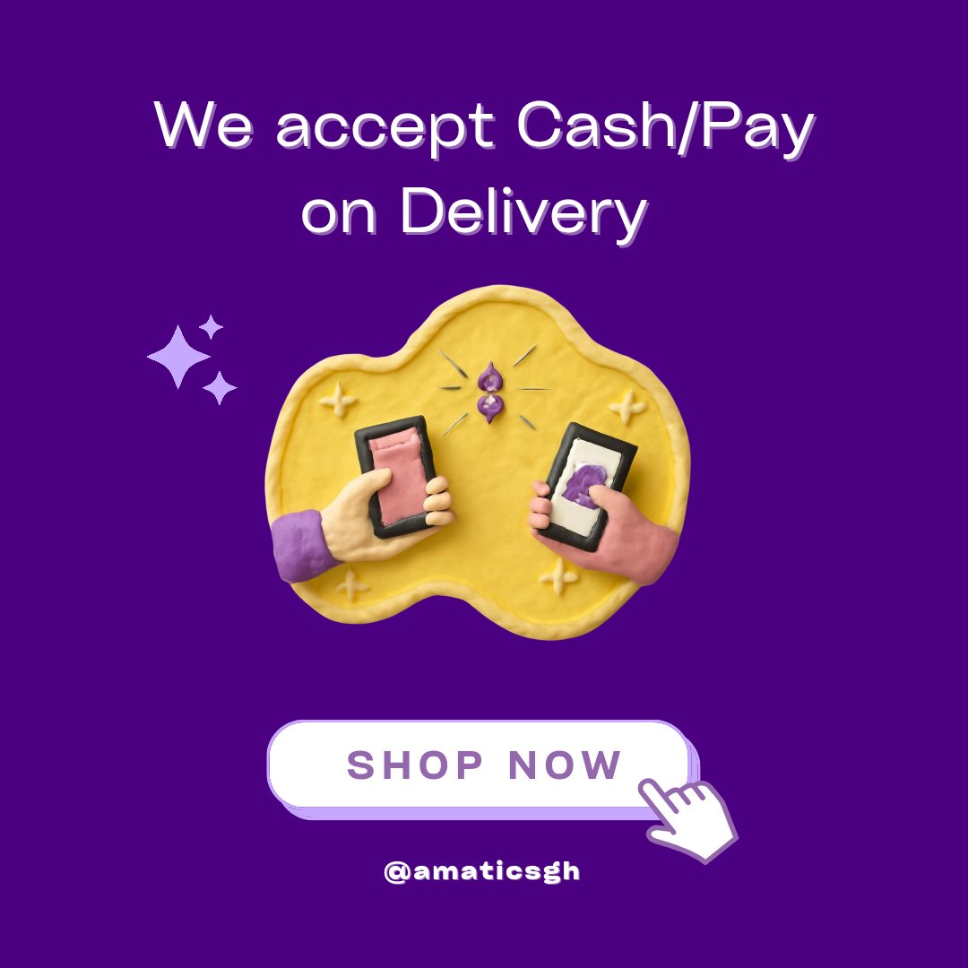 amaticsgh's tweet photo. Pay-on-delivery within Accra🛍 Advance payment for deliveries outside Accra✨️🛍 https://t.co/96BjypDjpA