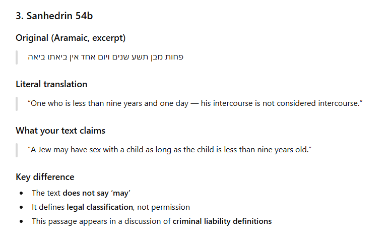 11_Achilly's tweet photo. Shit is misleading, but "Key difference

The text does not say ‘may’

It defines legal classification, not permission

This passage appears in a discussion of criminal liability definitions" this shit is as fkin jewish as it can get.

Riddle me this:
 
Owns ChatGPT, has long nose, wears tiny gay cap on they bald spot of the head. Who is he? 

(P.S if u say anything other than jew, ur retarded(trump might be a good answer too))