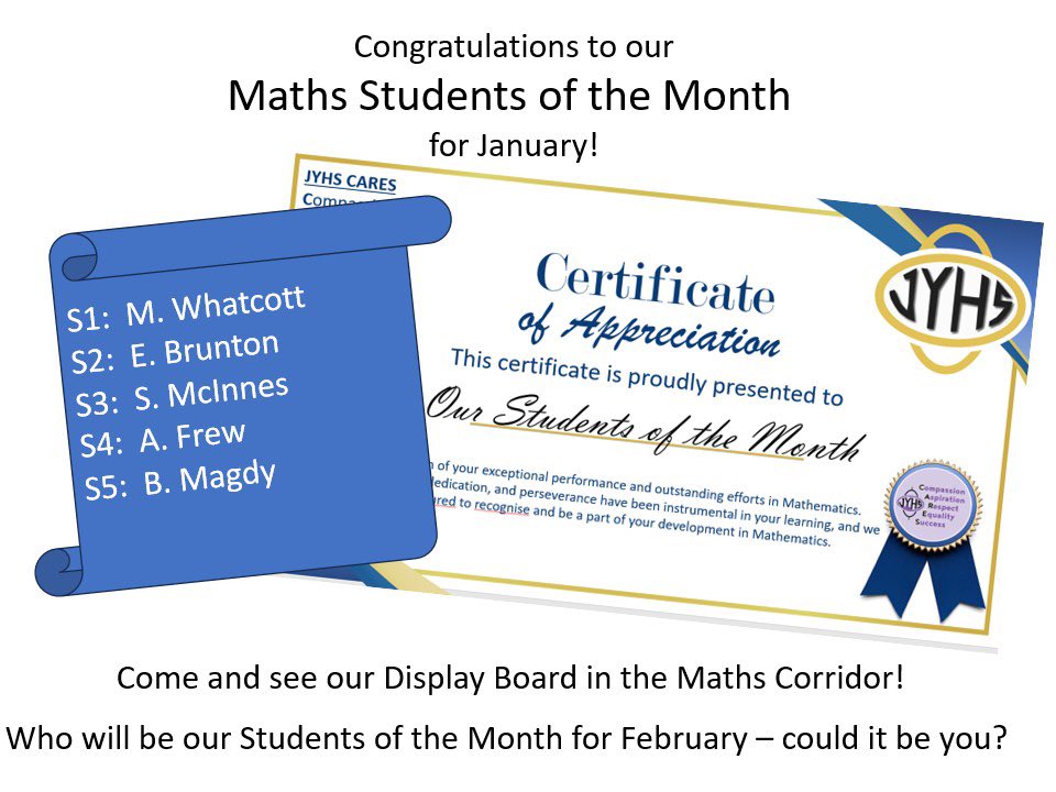 JYHS Maths tweet media