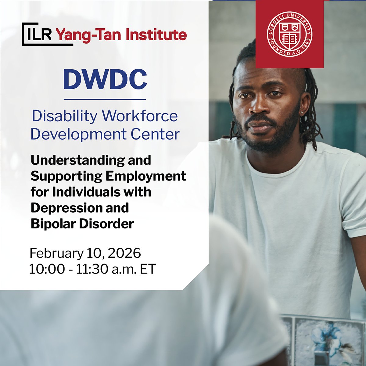 NortheastADA's tweet image. Don't miss this training! 
Understanding Supporting Employment for Individuals with Depression and Bipolar Disorder
 #MentalHealth #DepressionAwareness #BipolarAwareness #MentalWellness

🗓 February 10, 2026
⏰ 10:00–11:30 a.m. ET
👉 Register here: ytionline.org/webinars/82