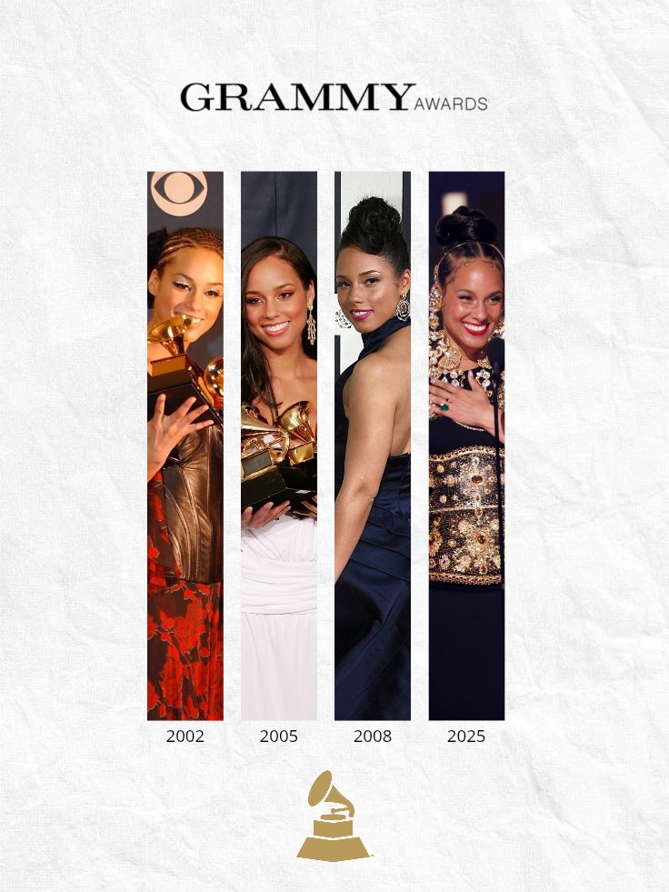 💥Alicia Keys and her unstoppable journey at the #GRAMMYs