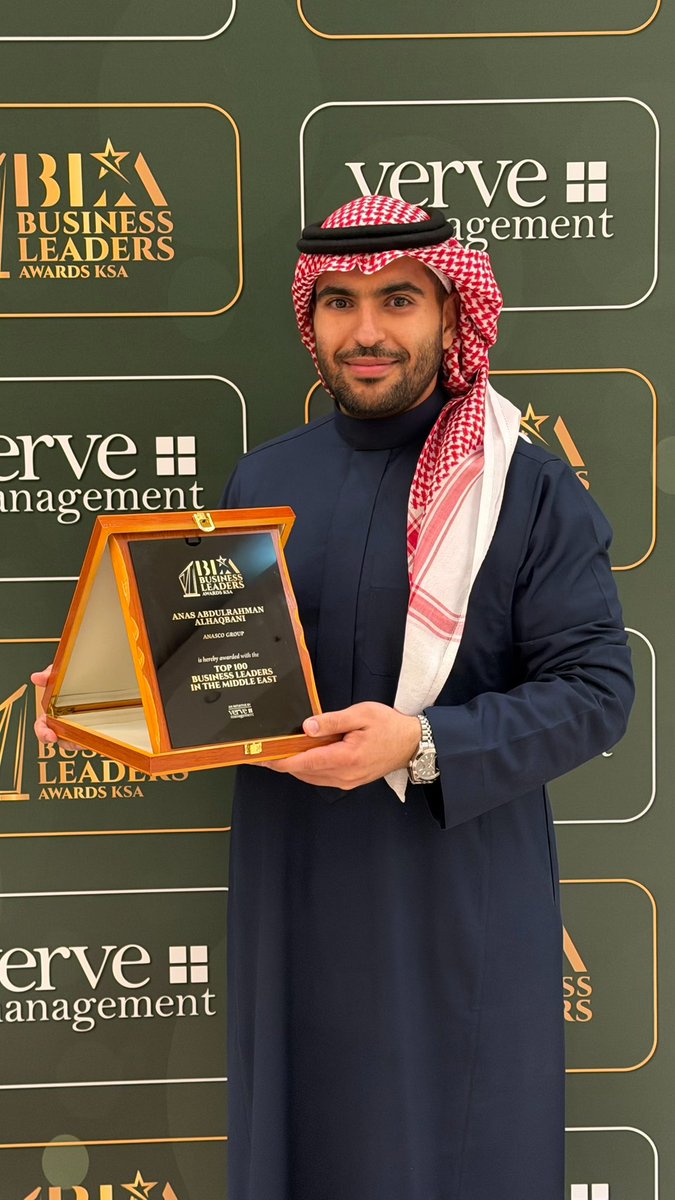 AnasAlhaqbani's tweet photo. جائزة أفضل 100 قائد أعمال في الشرق الاوسط عام 2026

Top 100 Business Leaders in the Middle East Award – 2026 https://t.co/prBY1Vrrqa