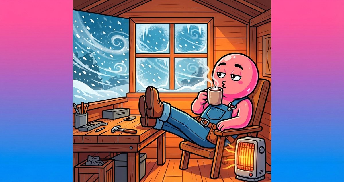 GetShedCoin's tweet image. Cold weather hack: Build a shed, stay inside said shed, profit 🏠💰 Mother Nature can't touch this built different energy! #BuildDifferent #SHED