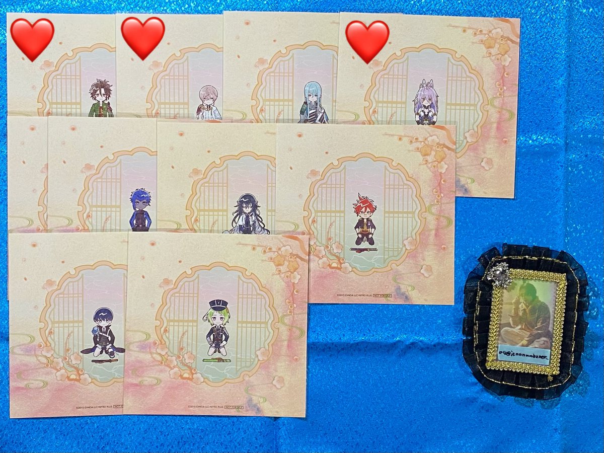 刀剣乱舞 アニカフェ 顕現シート 譲￤ 鶴丸/加州/実休/孫六/姫鶴/火車