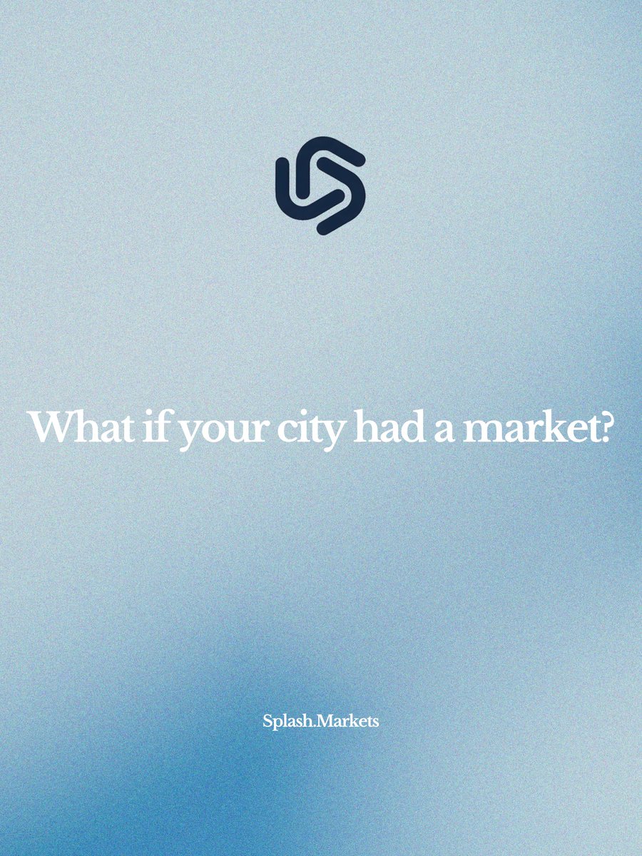 SplashMarkets's tweet photo. Localized prediction markets are the next big thing.

Our infrastructure is ready for it.

Get ready to participate in your community's future like never before. https://t.co/D1xqTPfYn6